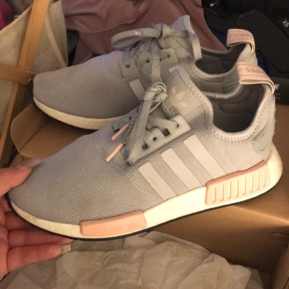Grey & Pink Adidas NMD 8.5